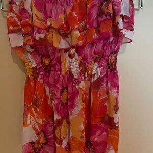 Flower Strapless Top